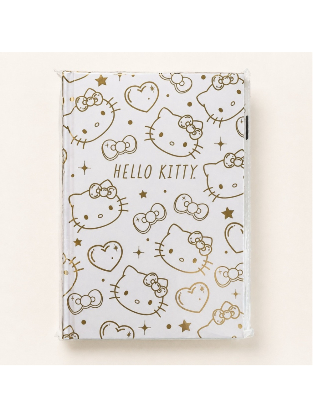 Hello Kitty Hardcover Journal | White & Gold Foil | New Sealed | Sanrio Notebook